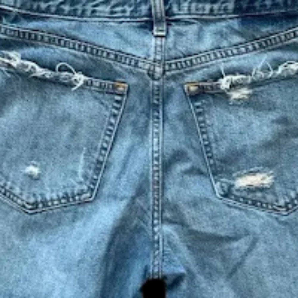 Abercrombie & Fitch Annie High Rise Girlfriend Distressed Jeans Woman's  28/6R - Picture 3 of 5